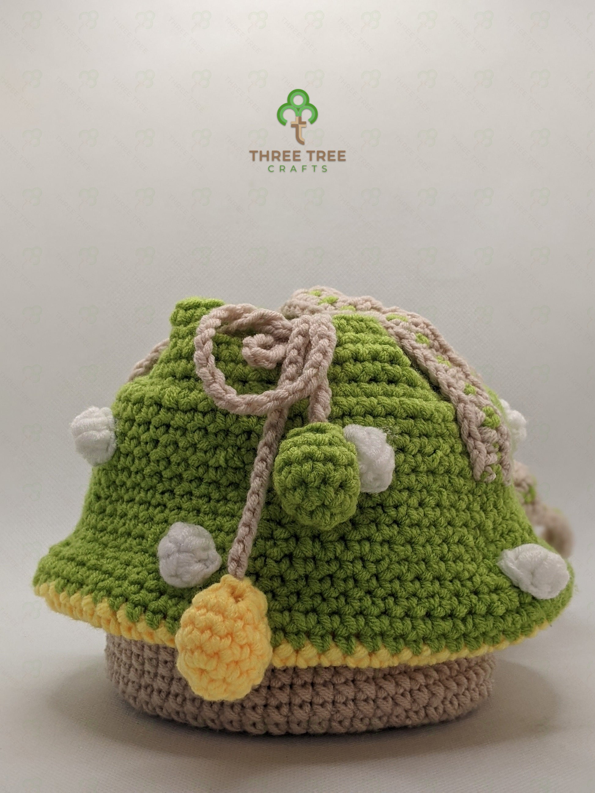 Three Tree Crafts Handbags Hand Knit Mushroom Handbag