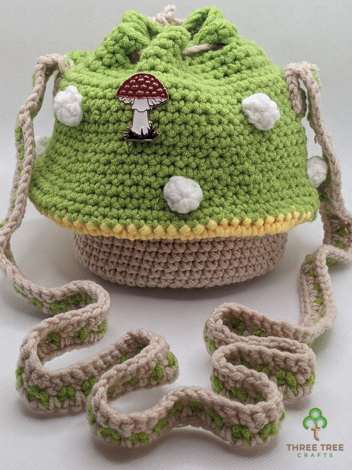 Three Tree Crafts Handbags Hand Knit Mushroom Handbag