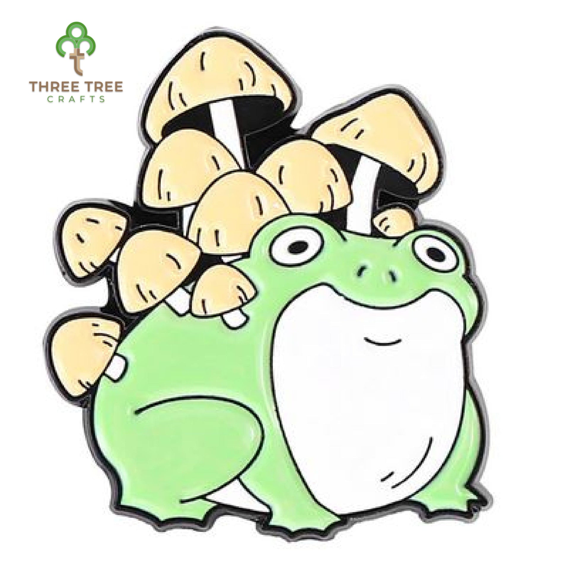Three Tree Crafts Mushroom Frog Pin