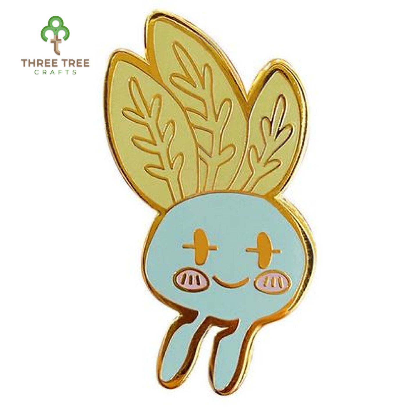 Three Tree Crafts Oddish Inspired Plant Pin