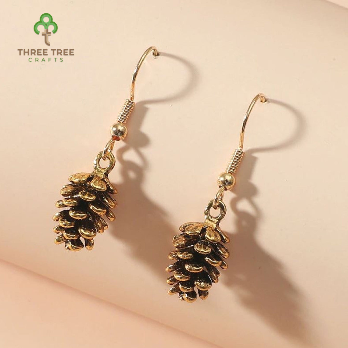 Three Tree Crafts Pinecone Necklace & Earrings