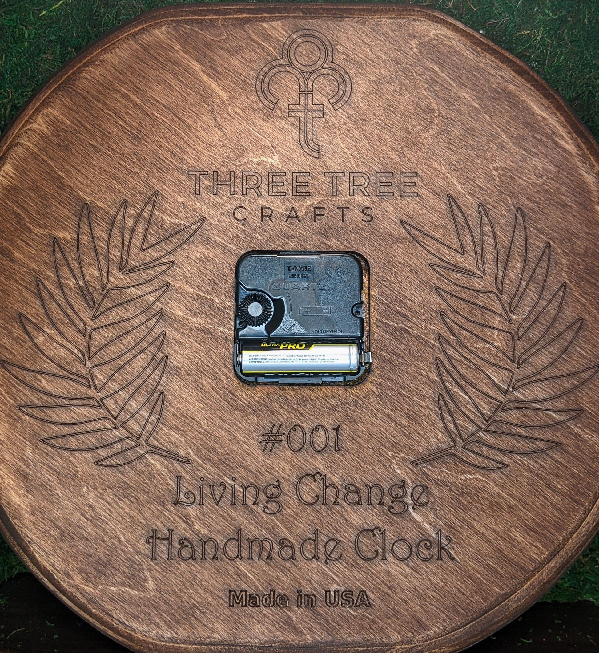 threetreecrafts Clock Living Change Handmade Clock